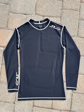 SUD Sports Black Long Sleeve Compression Shirt Kids Large